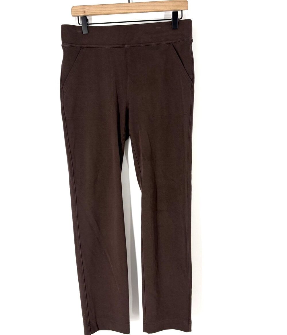 Duluth Trading Co NoGa Pants Small x 29 Womens Brown Naturale Cotton Slim Leg